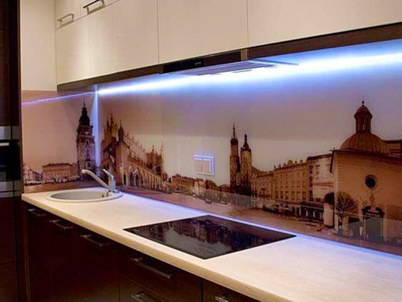 Mutfak Tezgah Arası Cam Baskı